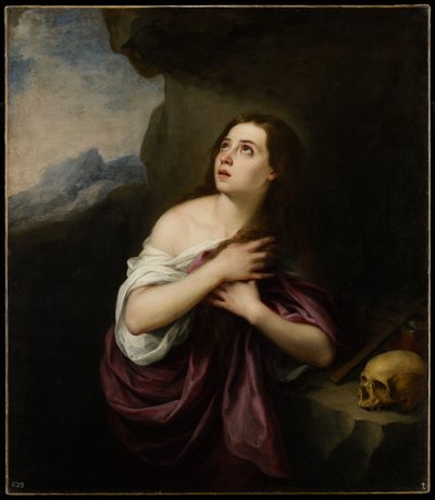 Boetvaardige Magdalena, ca. 1650-65 door Bartolomé Esteban Murillo